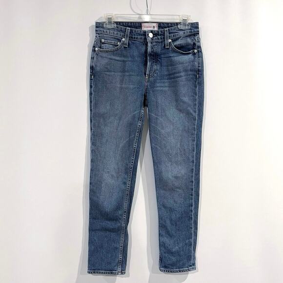 Sundry Jeans Size 24 Embroidered Hearts Seville Wash Button Fly Mid Rise Tapered - Picture 4 of 11